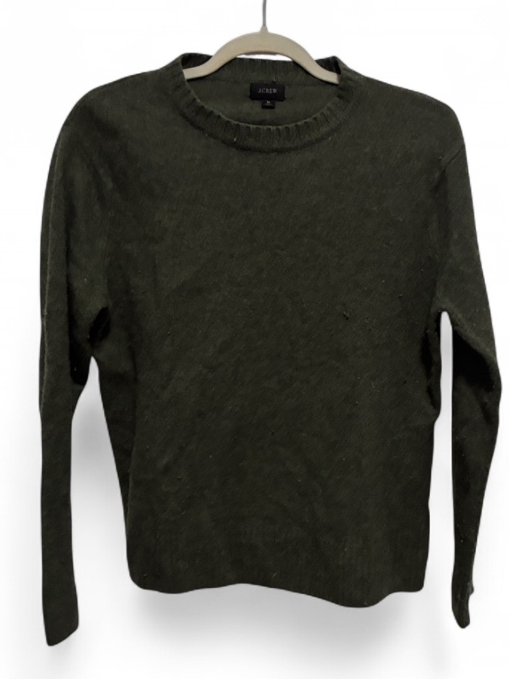 J. Crew Green Merino Wool Crewneck Sweater